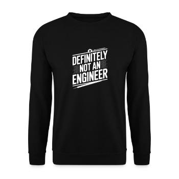 Definitiv kein Ingenieur - Unisex Pullover - Schwarz - Vorne - Alina (178cm) & Michal (187cm)
