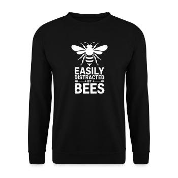 Bienen Sprüche Biene Lustiges Bienen Geschenk - Unisex Pullover - Schwarz - Vorne - Alina (178cm) & Michal (187cm)