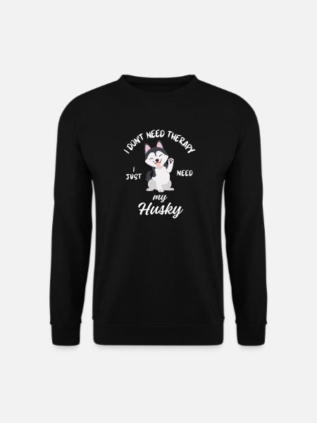 Husky Therapy Dog - Unisex Sweatshirt - black