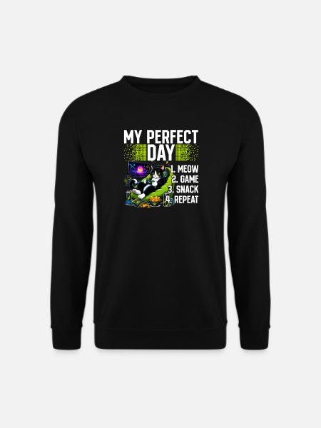 Gamer Gaming Cat Video Game - Unisex Sweatshirt - black