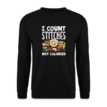 Hobby amusant d’artisanat au point de croix - Sweat-shirt Unisexe - noir - Devant - Alina (178cm) & Michal (187cm)