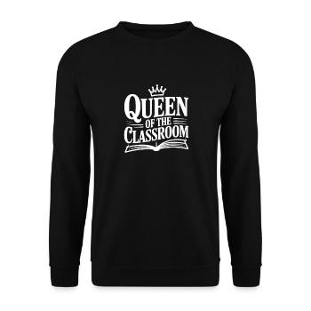 Reine de la classe - Sweat-shirt Unisexe - noir - Devant - Alina (178cm) & Michal (187cm)