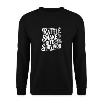 Survivant de la morsure de serpent à sonnette - Sweat-shirt Unisexe - noir - Devant - Alina (178cm) & Michal (187cm)