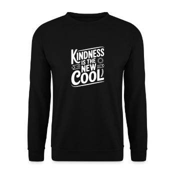 Freundlichkeit ist die neue Coolness - Unisex Pullover - Schwarz - Vorne - Alina (178cm) & Michal (187cm)