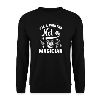 House Painter Hilarious Designs Unique Gifts - Unisex Pullover - Schwarz - Vorne - Alina (178cm) & Michal (187cm)