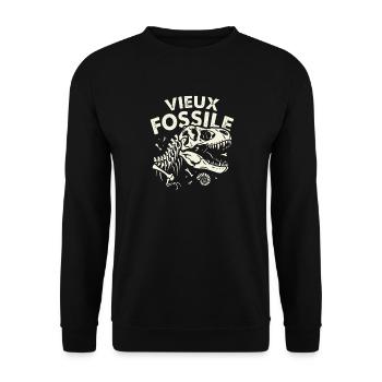 Geburtstag des alten fossilen Dinosaurier-Humors - Unisex Pullover - Schwarz - Vorne - Alina (178cm) & Michal (187cm)