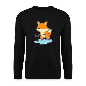 Fuchs Eishockey Eishockeyschläger - Unisex Pullover - Schwarz - Vorne - Alina (178cm) & Michal (187cm)