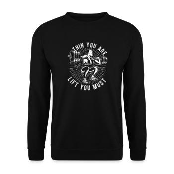 Un cadeau de bodybuilder en powerlifting que vous devez absolument faire pour la salle de sport - Sweat-shirt Unisexe - noir - Devant - Alina (178cm) & Michal (187cm)