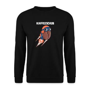 Kaffeeschub Rocket Coffee Bean Funny - Unisex Sweatshirt - black - Front - Alina (178cm) & Michal (187cm)