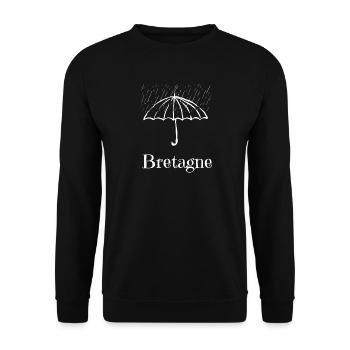 été breton : pluie et parapluie - Sweat-shirt Unisexe - noir - Devant - Alina (178cm) & Michal (187cm)