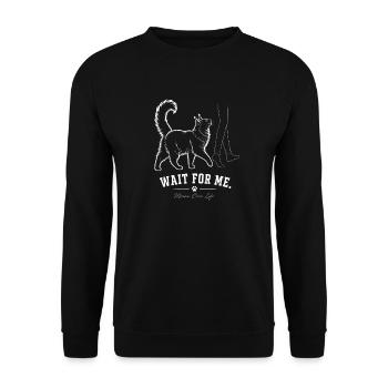 Maine Coon – Wait For Me - Unisex Sweatshirt - black - Front - Alina (178cm) & Michal (187cm)