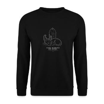 Elf Sphynx – Mirror Legend - Unisex Sweatshirt - black - Front - Alina (178cm) & Michal (187cm)