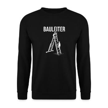 Bauleiter Bauwesen Lustiges Strichmännchen - Unisex Pullover - Schwarz - Vorne - Alina (178cm) & Michal (187cm)