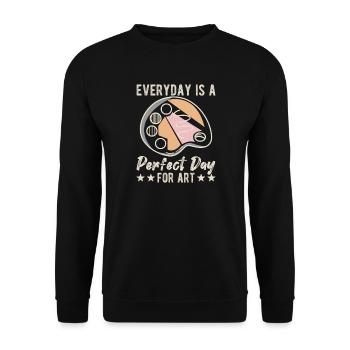 Artiste Peintre Graphique Journée Parfaite pour les Cadeaux d’Art - Sweat-shirt Unisexe - noir - Devant - Alina (178cm) & Michal (187cm)