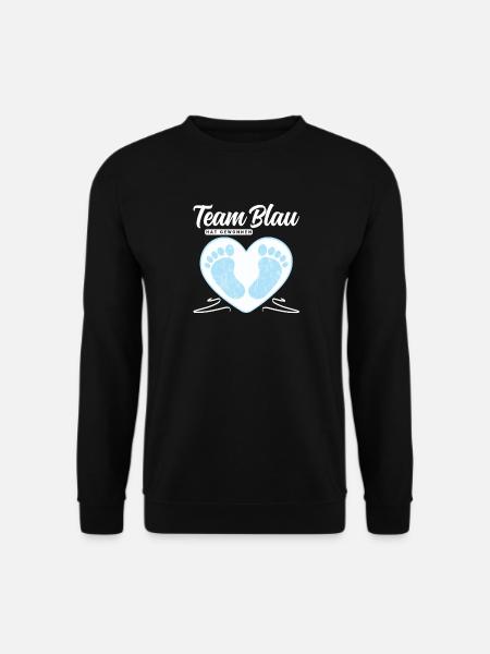 Team Blau hat gewonnen - Geschlecht Mitteilen - Unisex Pullover - Schwarz