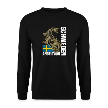 Sweden Fishing - Unisex Sweatshirt - black - Front - Alina (178cm) & Michal (187cm)