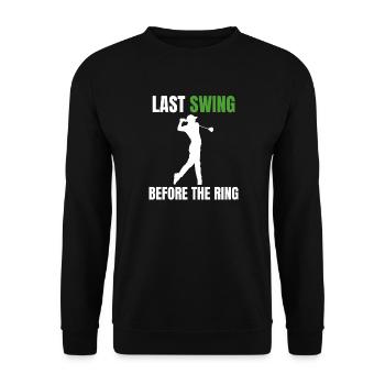 Golf Bachelor Party - Unisex Sweatshirt - black - Front - Alina (178cm) & Michal (187cm)