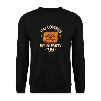 Retro Halloween Tape - Unisex Sweatshirt - black - Front - Alina (178cm) & Michal (187cm)