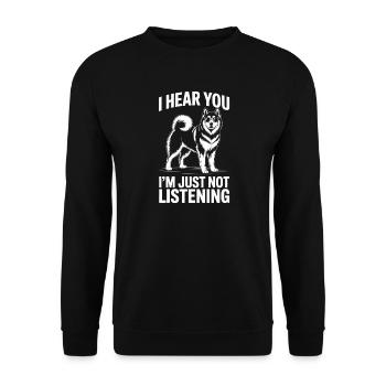 Dictons malamutes d’Alaska Don des Malamutes d’Alaska - Sweat-shirt Unisexe - noir - Devant - Alina (178cm) & Michal (187cm)