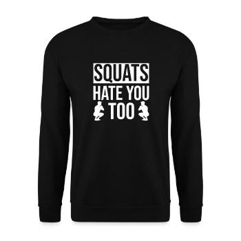 Les accros à la salle de sport détestent aussi la calistnie - Sweat-shirt Unisexe - noir - Devant - Alina (178cm) & Michal (187cm)