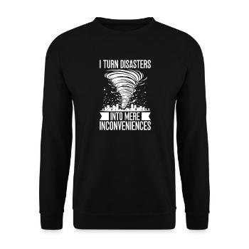 Insurance Agent Costume Inconveniences Medicare - Unisex Sweatshirt - black - Front - Alina (178cm) & Michal (187cm)