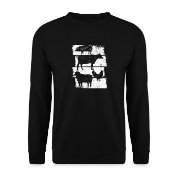 Animaux de la ferme - Sweat-shirt Unisexe - noir - Devant - Alina (178cm) & Michal (187cm)