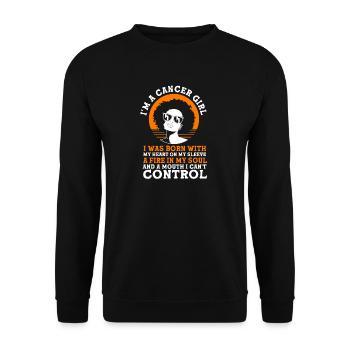 Zodiac sign Cancer - Unisex Sweatshirt - black - Front - Alina (178cm) & Michal (187cm)