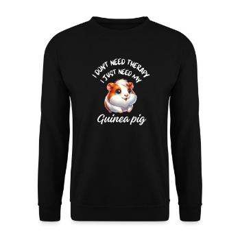 Guinea Pig Therapy - Unisex Sweatshirt - black - Front - Alina (178cm) & Michal (187cm)
