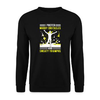 Coureur de campagne et entraîneur de cross-country - Unique Cross - Sweat-shirt Unisexe - noir - Devant - Alina (178cm) & Michal (187cm)