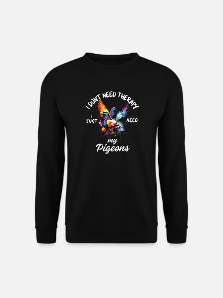 Pigeon Therapy Art - Unisex Sweatshirt - black