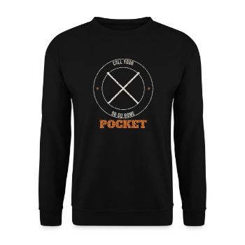 Call Your Pocket Badge - Unisex Sweatshirt - black - Front - Alina (178cm) & Michal (187cm)