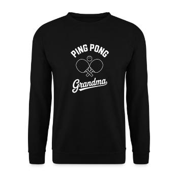 Table tennis table tennis player grandma gift - Unisex Sweatshirt - black - Front - Alina (178cm) & Michal (187cm)