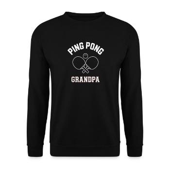Table tennis, table tennis player, grandpa, gift - Unisex Sweatshirt - black - Front - Alina (178cm) & Michal (187cm)