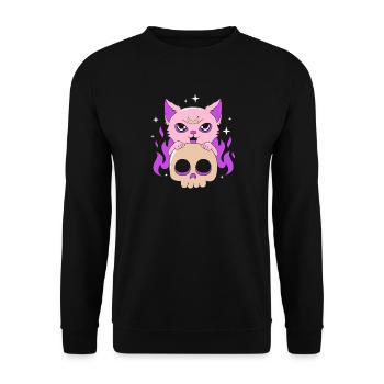 Pastell Gothic - Unisex Pullover - Schwarz - Vorne - Alina (178cm) & Michal (187cm)