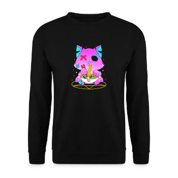 Pastell Gothic - Unisex Pullover - Schwarz - Vorne - Alina (178cm) & Michal (187cm)