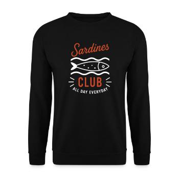 Sardines Club Every Day - Unisex Sweatshirt - black - Front - Alina (178cm) & Michal (187cm)
