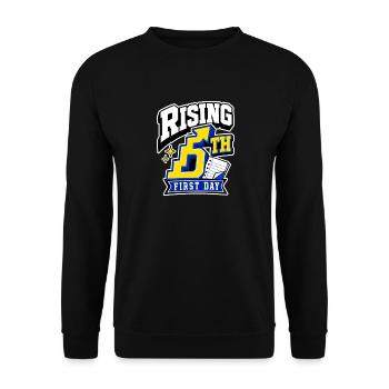 5th Grade First Day Rising 5th Fifth Grader Gift - Unisex Sweatshirt - black - Front - Alina (178cm) & Michal (187cm)