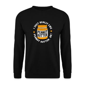 Peanut butter - Unisex Sweatshirt - black - Front - Alina (178cm) & Michal (187cm)