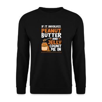Erdnussbutter - Unisex Pullover - Schwarz - Vorne - Alina (178cm) & Michal (187cm)