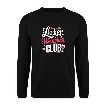 Wine Delicious Wine Club Amateurs de vin Vin rouge - Sweat-shirt Unisexe - noir - Devant - Alina (178cm) & Michal (187cm)