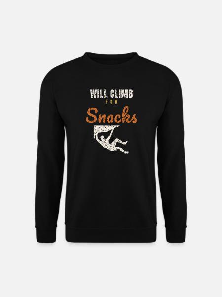 Will Climb For Snacks - Sweat-shirt Unisexe - noir