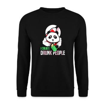 waiter bartender bartender bartender barchef - Unisex Sweatshirt - black - Front - Alina (178cm) & Michal (187cm)