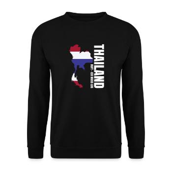Thailand Auswandern - Unisex Pullover - Schwarz - Vorne - Alina (178cm) & Michal (187cm)