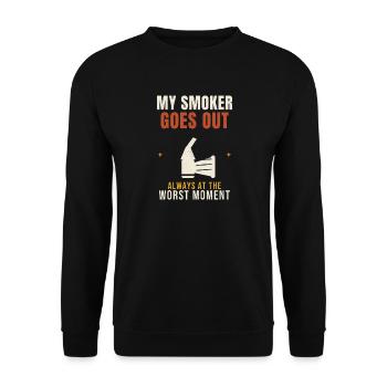 Beekeeping My Smoker Goes Out Funny Apiary Beekeep - Unisex Sweatshirt - black - Front - Alina (178cm) & Michal (187cm)