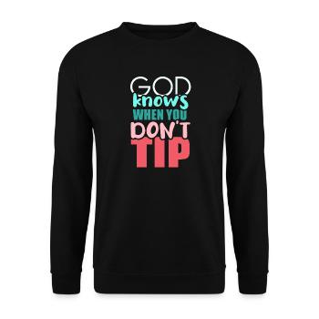waiter bartender bartender bartender barchef - Unisex Sweatshirt - black - Front - Alina (178cm) & Michal (187cm)
