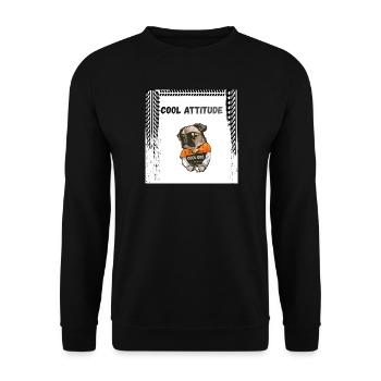 Dog  - Sweat-shirt Unisexe - noir - Devant - Alina (178cm) & Michal (187cm)