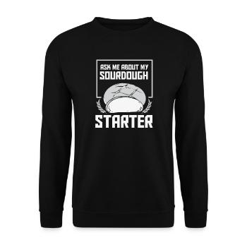 Bread Baker Bakery Bread Roll Baking - Unisex Sweatshirt - black - Front - Alina (178cm) & Michal (187cm)