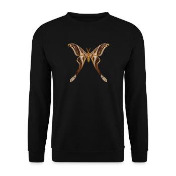 Hercule de nuit Coscinocera hercules - Sweat-shirt Unisexe - noir - Devant - Alina (178cm) & Michal (187cm)