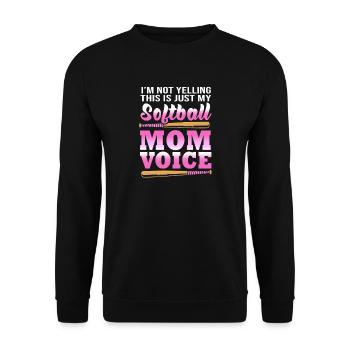 Softball Mutter Softball Mama - Unisex Pullover - Schwarz - Vorne - Alina (178cm) & Michal (187cm)