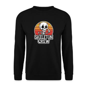 Skeleton Crew Sonnenuntergang - Unisex Pullover - Schwarz - Vorne - Alina (178cm) & Michal (187cm)